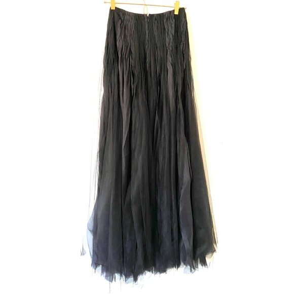 Ralph Lauren Purple Label Sylvia Tulle MaxiSkirt sz 2 black silk organza formal - Picture 3 of 17